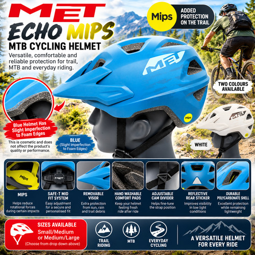Met echo mips mtb fahrradhelm - echo,