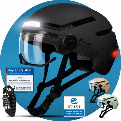 Mivelo fahrradhelm mit - fahrradhelm, visier